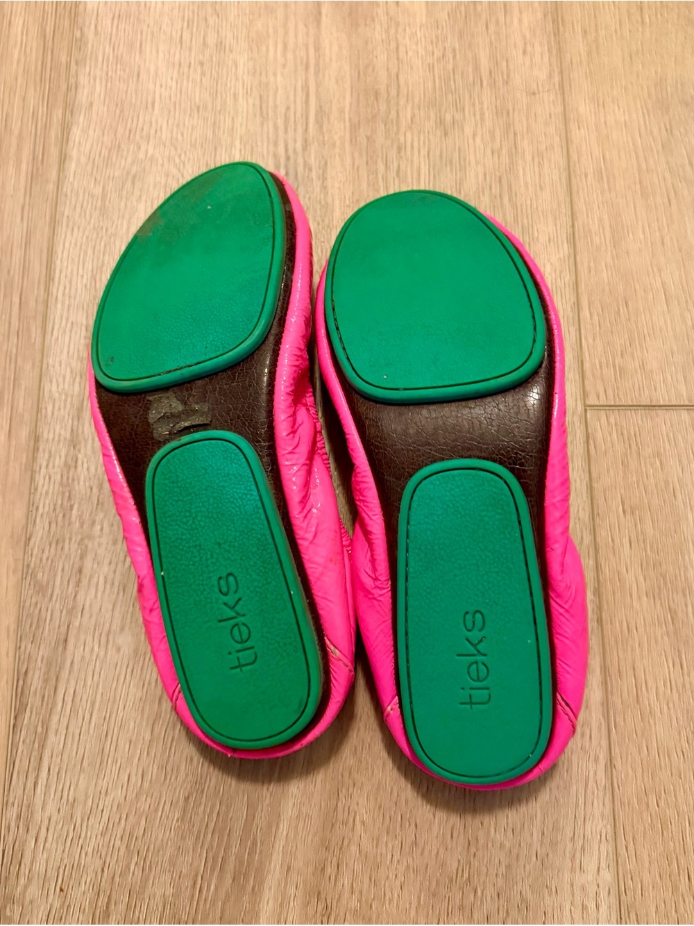 Pop Pink Tieks Ballet Flats - Picture 2 of 6